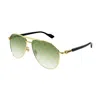 Gucci Eyewear Aviator Sunglasses In Gold
