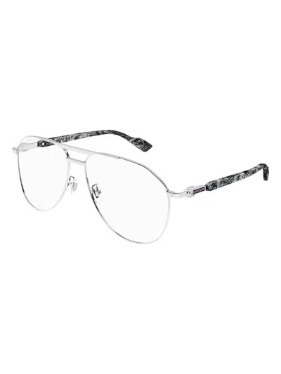 Gucci Men's  Gg1220s 006 Sunglasses In Silver