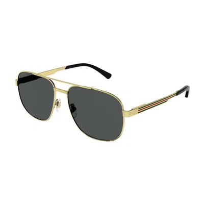 Gucci Men's  Gg1223s 002 Sunglasses In Gold