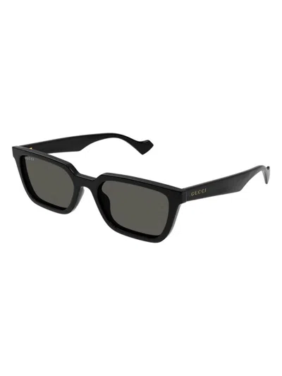 Gucci Grey Rectangular Men's Sunglasses Gg1539s 001 55 In Black
