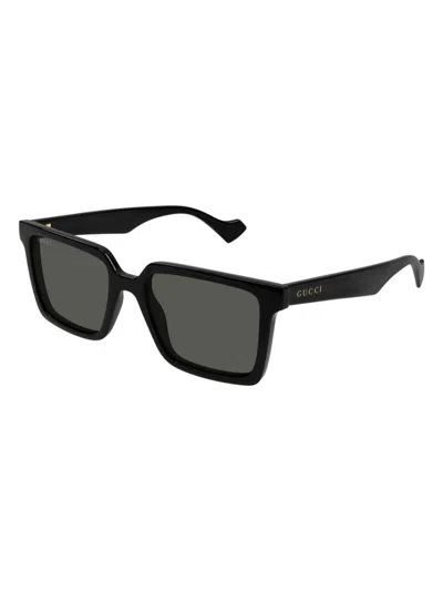 Gucci Grey Square Men's Sunglasses Gg1540s 001 55 In Black
