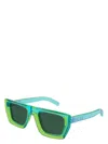 Gucci Square-frame Gradient-effect Sunglasses In Green