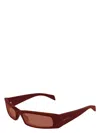 Gucci Acetate Sunglasses Frame Rectangular Lenses Tinted In Garnet