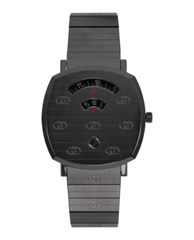 Pre-owned Gucci Men's  Grip Bracelet Ya157429 Watch In Stainless Steel/aluminum