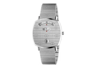 Pre-owned Gucci Men's  Grip Ya157401 Watch In Stainless Steel