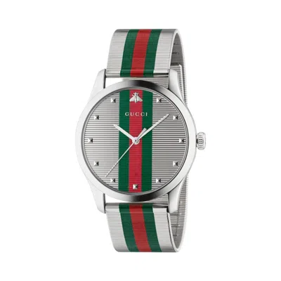 Pre-owned Gucci Men's  Gtimeless 584164 I1600 8460 Watch In Stainless Steel In Silver