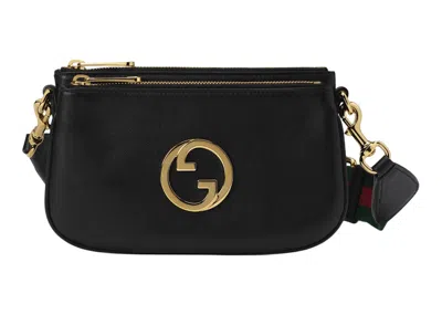 Pre-owned Gucci Men's   Blondie Mini Bag In Black/green/red