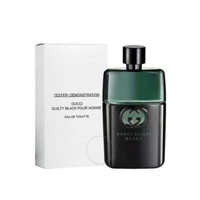 Gucci Men's  Guilty Black Men Edt Spray 3.0 oz (tester) Fragrances 737052626468 In White