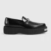 Gucci Horsebit Creeper Loafers In Black