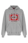 Gucci Hoodie With Dropped Shoulder And Kangaroo Pocket In Gray