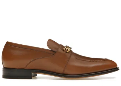 Pre-owned Gucci Men's  Interlocking G Chain Loafer Sneakers In Brown