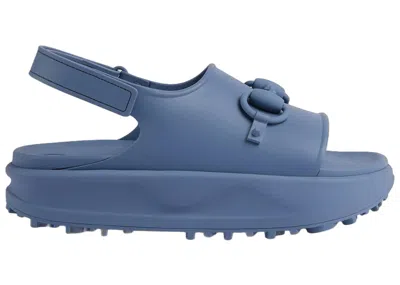 Pre-owned Gucci Men's  Interlocking G Platform Sandal Sneakers In Blue