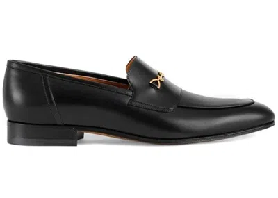 Pre-owned Gucci Men's  Interlocking Jakarta Loafer Sneakers In Black
