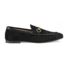 Gucci Jordaan Gg Velvet Loafer In Black