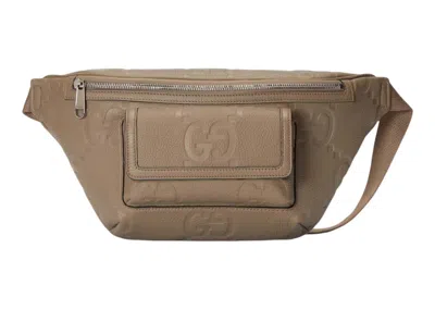 Pre-owned Gucci Men's  Jumbo Gg Belt Bag In Taupe