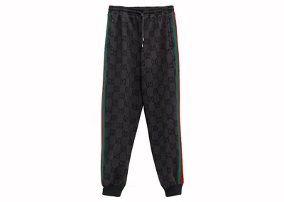 Pre-owned Gucci Men's  Jumbo Gg Jogging Pant With Web In 1155