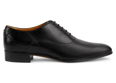 Pre-owned Gucci Men's  Laceup Shoe With Double G Sneakers In Black