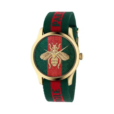 Pre-owned Gucci Men's  Le Marche Des Merveilles 561448 I86k0 8653 Watch In Yellow Gold