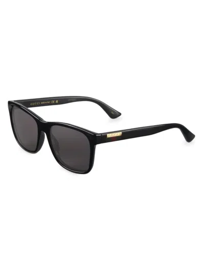 Gucci Gg0746s 001 Occhiali Da Sole Neri Per Uomo In Transparent
