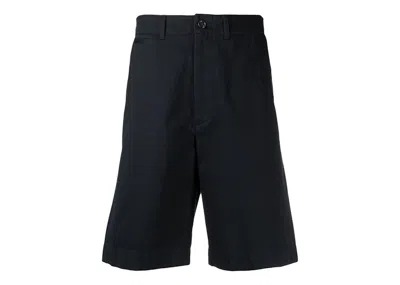 Pre-owned Gucci Men's  Logo Back Chino Shorts In Black