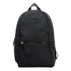 Gucci Men's  Logo Leather Logo Nylon Large Capacity Schoolbag Backpack Black