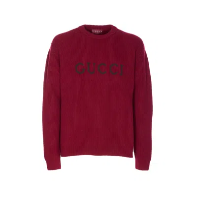 Gucci Wool And Cashmere Blend Sweater In Red