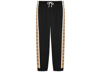 Pre-owned Gucci Men's  Loose Technical Jersey Jogging Pant In Black