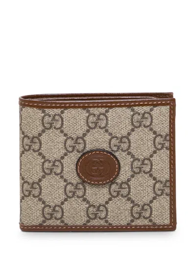 Gucci Men  Men's Gg Supreme Fabric Wallet