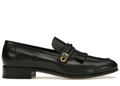 Pre-owned Gucci Men's  Mirrored G Loafer Sneakers In Black