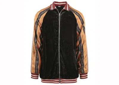 Pre-owned Gucci Men's  Mixed Media Track Jacket In Black