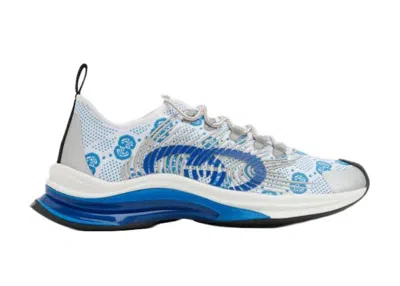 Pre-owned Gucci Men's  Monogram Sneakers White In Blue