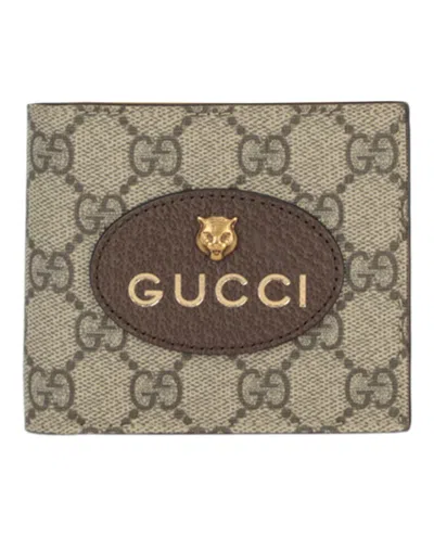 Pre-owned Gucci Men's  Neo Vintage Bifold Wallet In Ebony/new Maple Crop