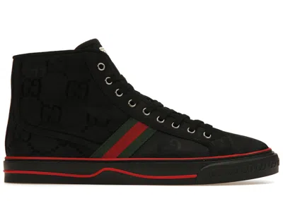 Pre-owned Gucci Men's  Off The Grid High Top Gg Sneakers In Black
