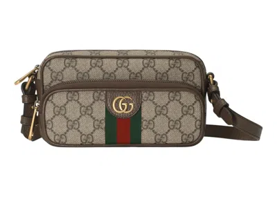 Pre-owned Gucci Men's  Ophidia Bag Mini Gg Supreme In Beige/ebony In Multi