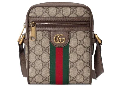 Pre-owned Gucci Men's  Ophidia Gg Shoulder Bag In Beige/ebony