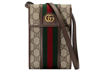 Pre-owned Gucci Men's  Ophidia Mini Bag In Beige/ebony