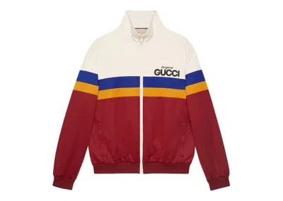 Pre-owned Gucci Men's  Original  Print Jersey Jacket In Magenta/ivory In Multi