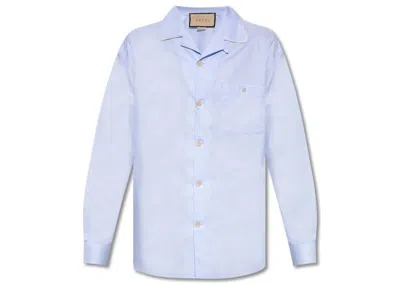 Pre-owned Gucci Men's  Oxford Shirt In Blue