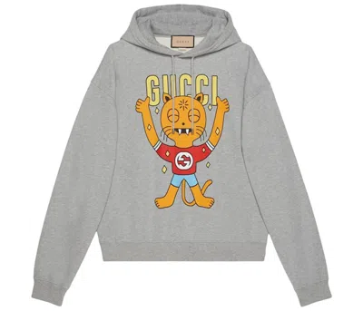 Pre-owned Gucci Men's  Pablo Delcielo Popover Hoody In Grey