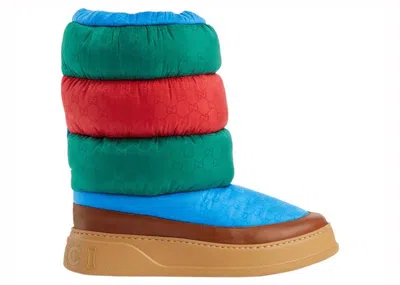 Pre-owned Gucci Men's  Padded Snow Boots Sneakers In Green