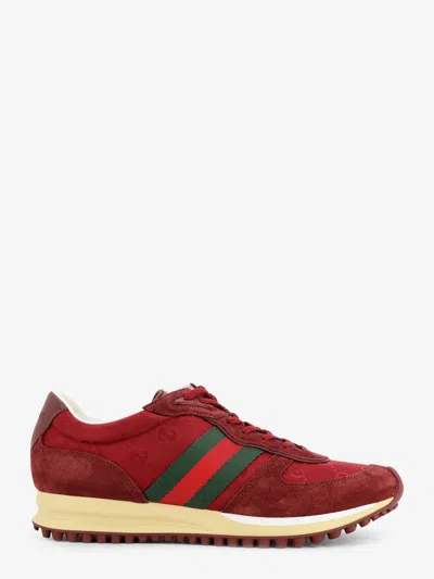 Gucci Men  Re-motion Original Gg Fabric Sneakers In Red