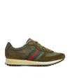 Gucci Round Toe Suede Panels Rubber Sole Sneakers In Multi