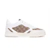 Gucci Re-web Leather Round Toe Sneakers In White