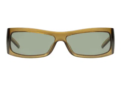 Pre-owned Gucci Men's  Rectangular Frame Sunglasses In Light Brown