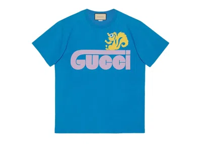 Pre-owned Gucci Men's  Retro Skunk Print T-shirt In Royal Blue