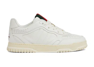 Pre-owned Gucci Men's  Reweb Sneakers In White