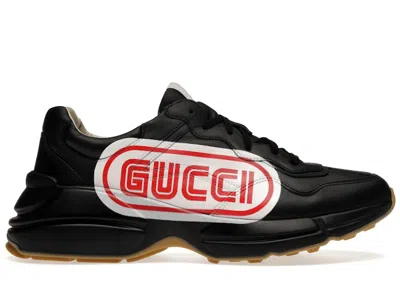 Pre-owned Gucci Men's  Rhyton Sega Sneakers In Black/red