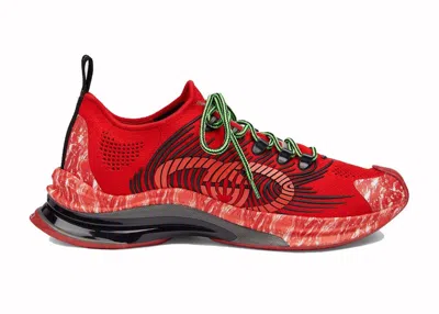 Pre-owned Gucci Men's  Runner Sneakers In Red