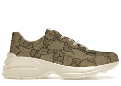 Pre-owned Gucci Men's  Rython 100 Sneakers In Beige/ebony