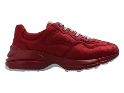 Pre-owned Gucci Men's  Rython Monogram Sneakers In Burgundy
